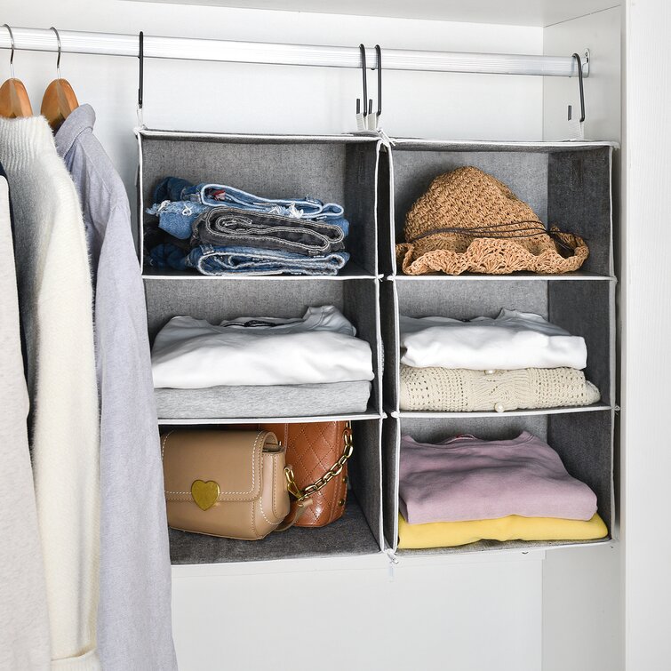 Hanging organiser for online wardrobe